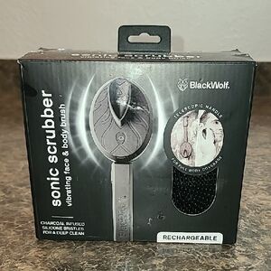 BlackWolf Rechargeable Face Body Sonic  Vibrating Scrubber Deep Clean Brush